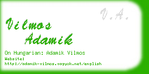 vilmos adamik business card